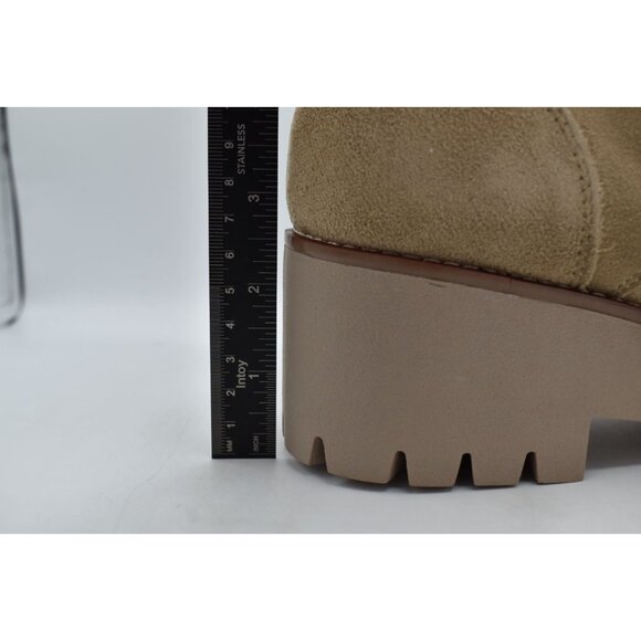 Blondo Women 10 Waterproof Zip-Up Ankle Boots Chunky Lug Sole Beige Suede Upper - Picture 9 of 9